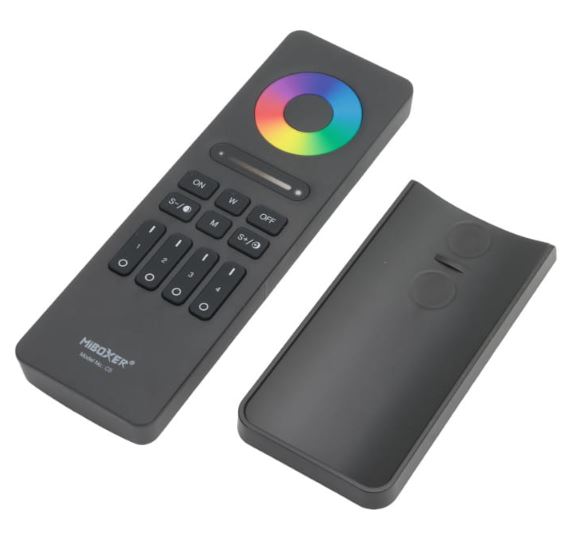 Univerzální ovladač ovladač Mi.Light C5 - 4 zónový pro RGB, RGBW a RGB+CCT LED pásky, RF 2,4 GHz, černý